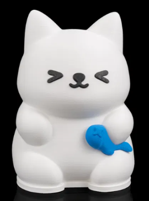 Luminária Gatinho com Peixinho – Luz Decorativa LED