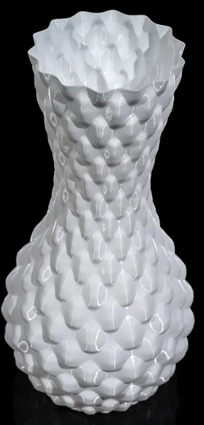 Vaso Escama Branco Marmorizado