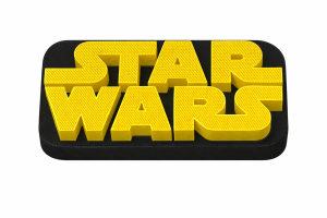 Placa Decorativa Star Wars – Logo 3D (144x65x23mm)
