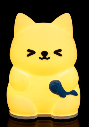 Luminária Gatinho com Peixinho – Luz Decorativa LED