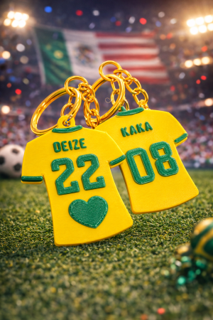 👕⚽ Chaveiro Camisa Personalizada Brasil – Edição Copa