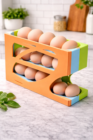 Caixa Organizadora de Ovos Rolante – Design Inteligente