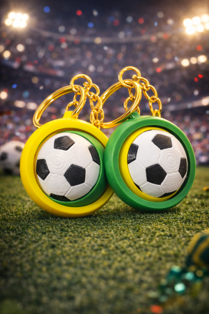 ⚽ Chaveiro Fidget Spinner de Bola de Futebol
