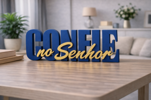 Placa Decorativa “Confie no Senhor”