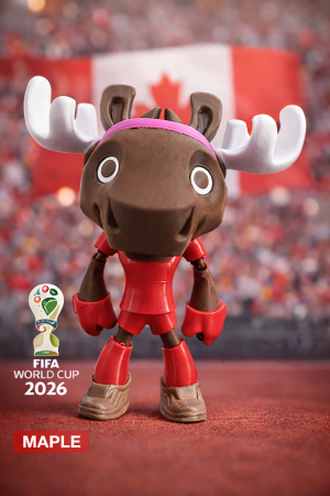 Mascote Maple 2026 – Colecionável Decorativo