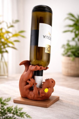 Suporte para Garrafa T-Rex Divertido – Porta Vinho Decorativo 3D