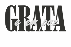 Placa Decorativa “Grata e em Paz”
