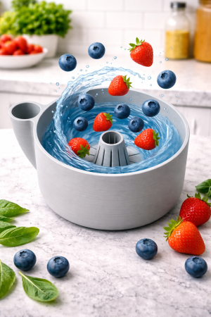 Lavador de Frutas Vortex 360° – Higienização Inteligente