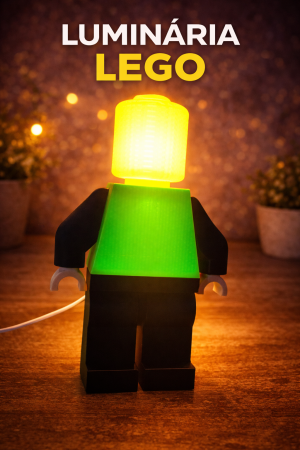 Luminária Minifig Estilo LEGO – Luz Decorativa Criativa