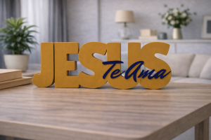 Placa Decorativa “Jesus Te Ama”