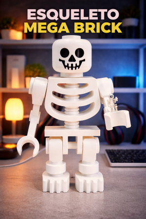 Esqueleto Mega Brick Decorativo – Estilo LEGO