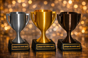 Troféu Clássico Personalizável – Modelo Taça 3D
