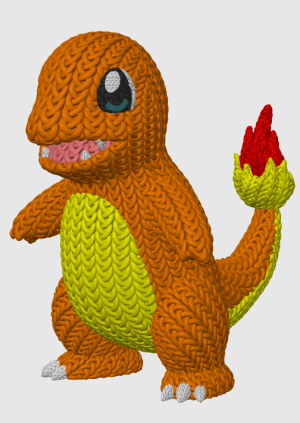 Charmander Knitted – Versão Artística Inspirada em Pokémon